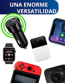 Foto 7 | Cargador Tipo C para Auto Usb Carga Rápida Ecomlab 18w + Pd 25w