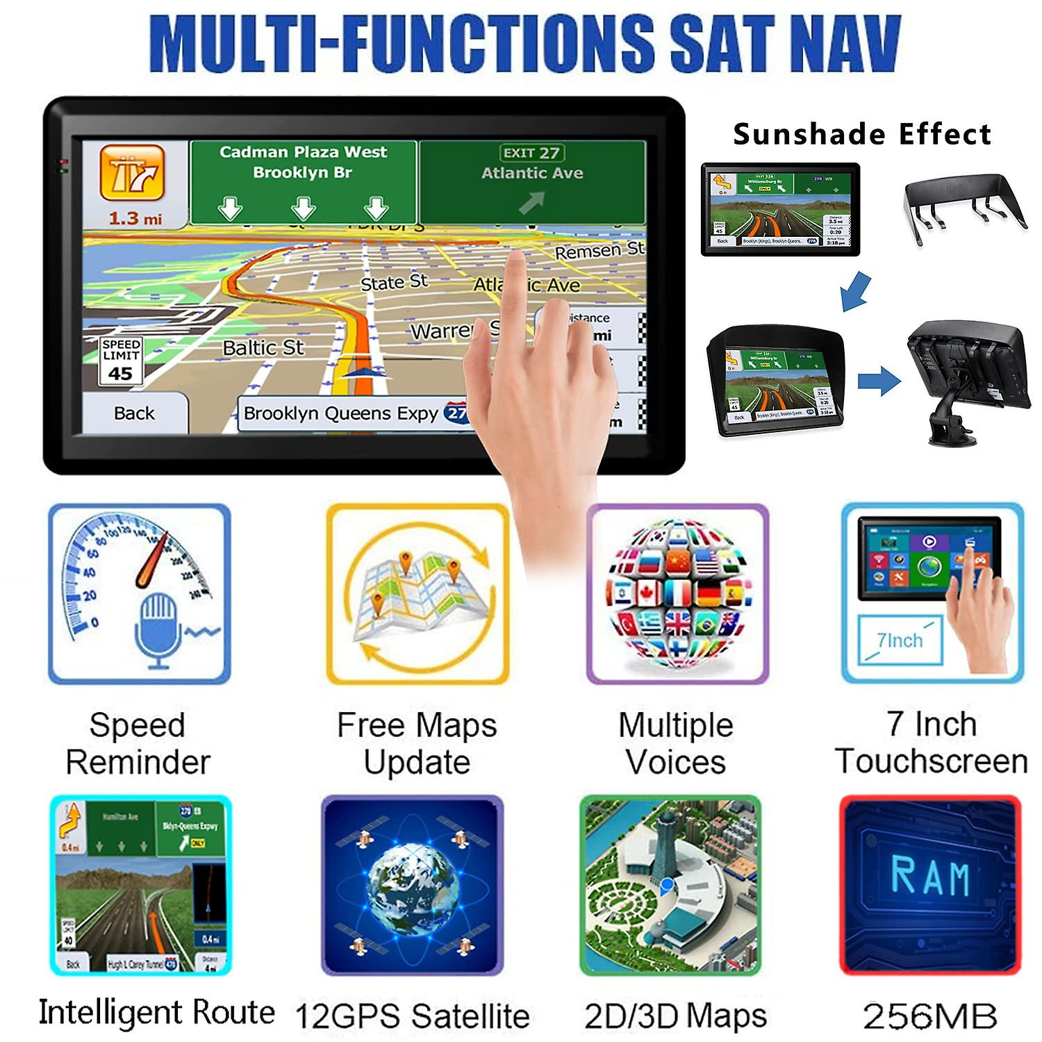 Foto 3 pulgar | Venta Internacional- Navegación GPS para Automóviles Camiones Mapa 2022