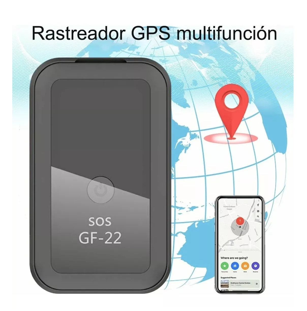 Foto 5 pulgar | Mini Rastreador Gps Navigator Negro