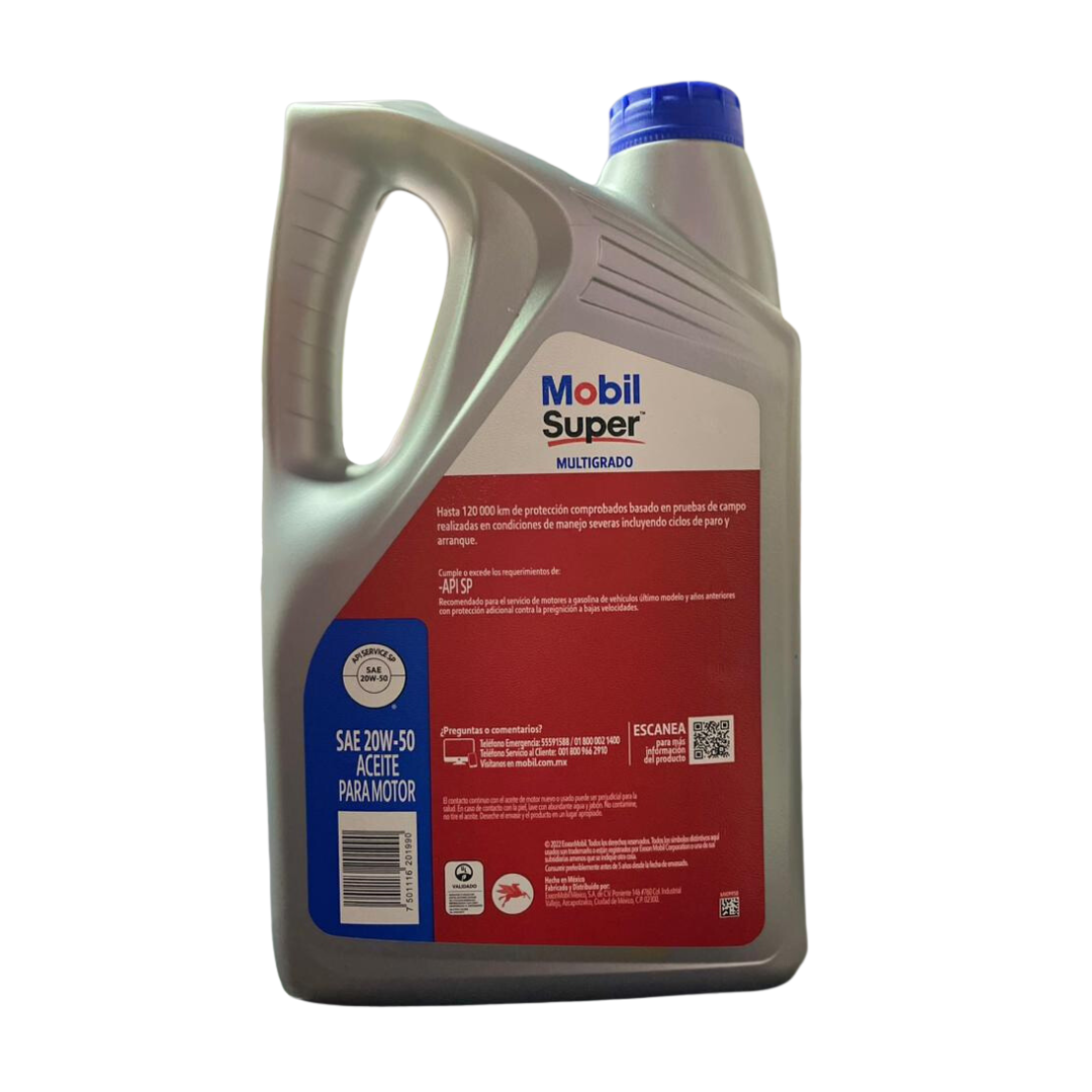 Foto 2 | Aceite Mobil Super Multigrado 20W50 de 5 Litros