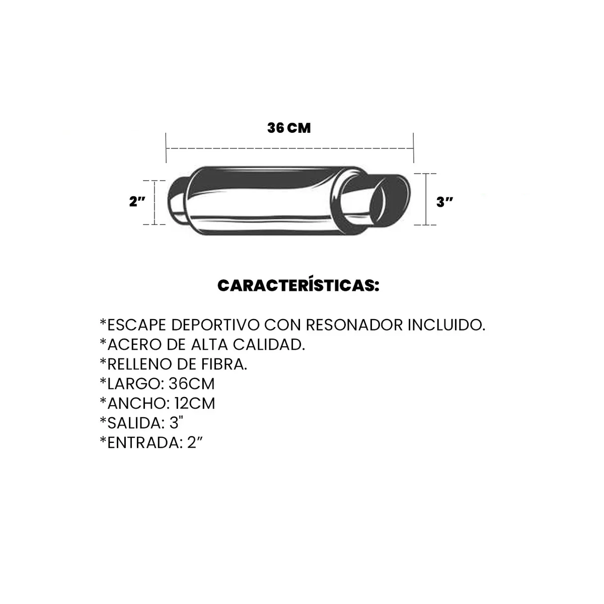 Foto 3 | Escape Deportivo Marca Corte Sesgado Sin Engargolar Eo Safe Imports Esi-13684 Plata