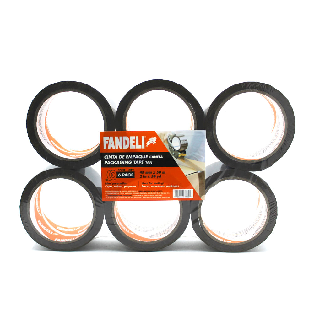 Cinta De Empaque Fandeli 80112 48mm X 50m 6 Pz