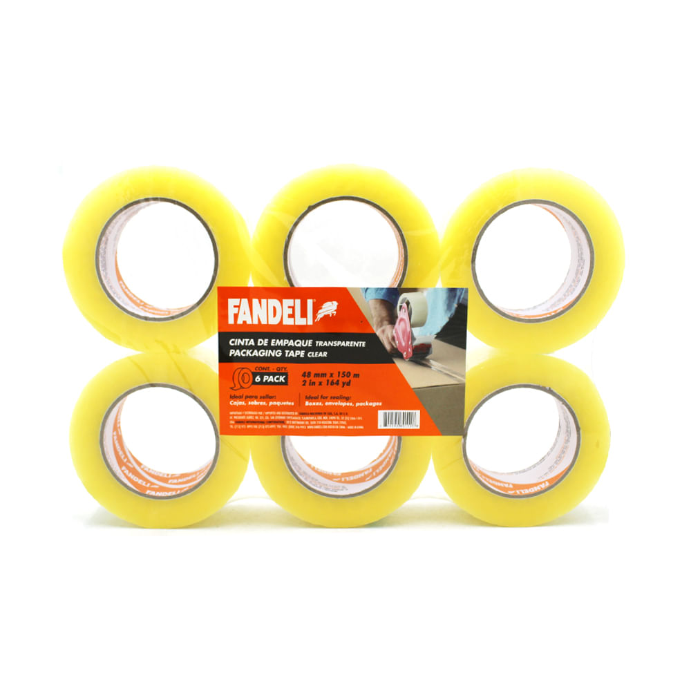 Foto 2 pulgar | Cinta De Empaque Fandeli 80111 48mm X 150m 6 Pz
