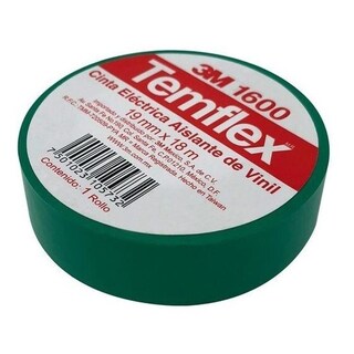 Foto 3 | Cinta Aislante Verde 19mm X 18 M 3m 10 Piezas Temflex