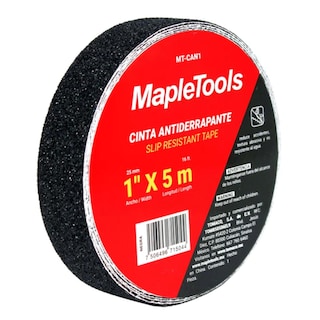 Foto 2 | 6 Pzas Cinta Antiderrapante Negra 1 Pulg X 5 Mts Maple Tools