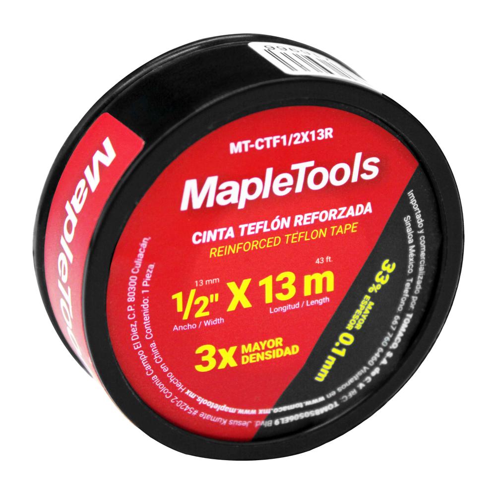 Foto 5 pulgar | 12 Cintas Teflon Reforzada 1/2'' X 13 Mts Maple Tools