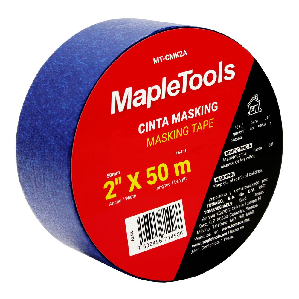 Foto 2 | Cinta Masking 2'' X 50 Mts Azul Maple Tool 6 Piezas