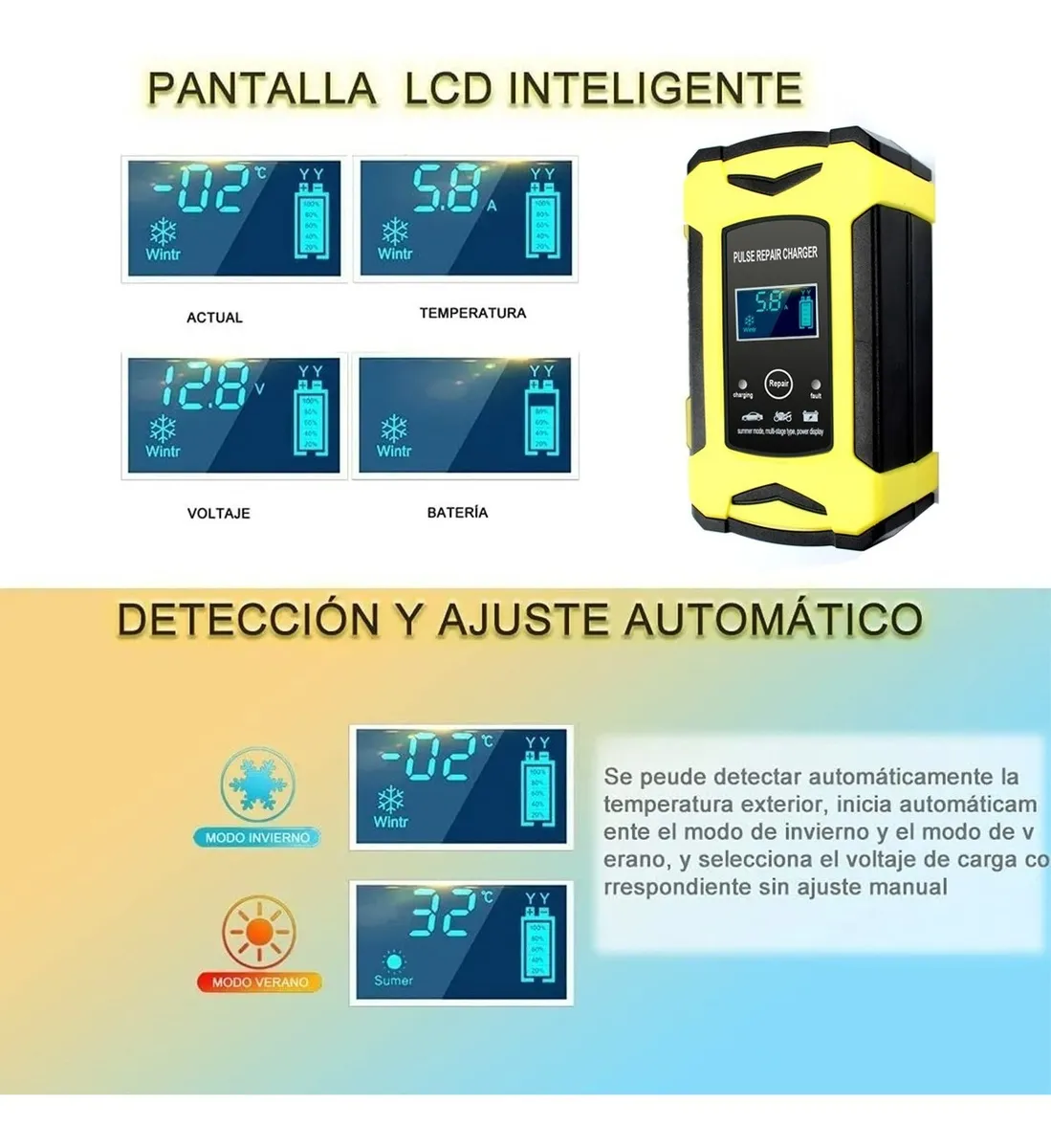 Foto 3 pulgar | Cargador de Baterías Inteligente para Auto Malubero color Amarillo