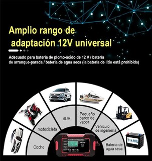 Foto 2 | Cargador de Batería Portátil para Coche y Motocicleta 12v Malubero color Rojo