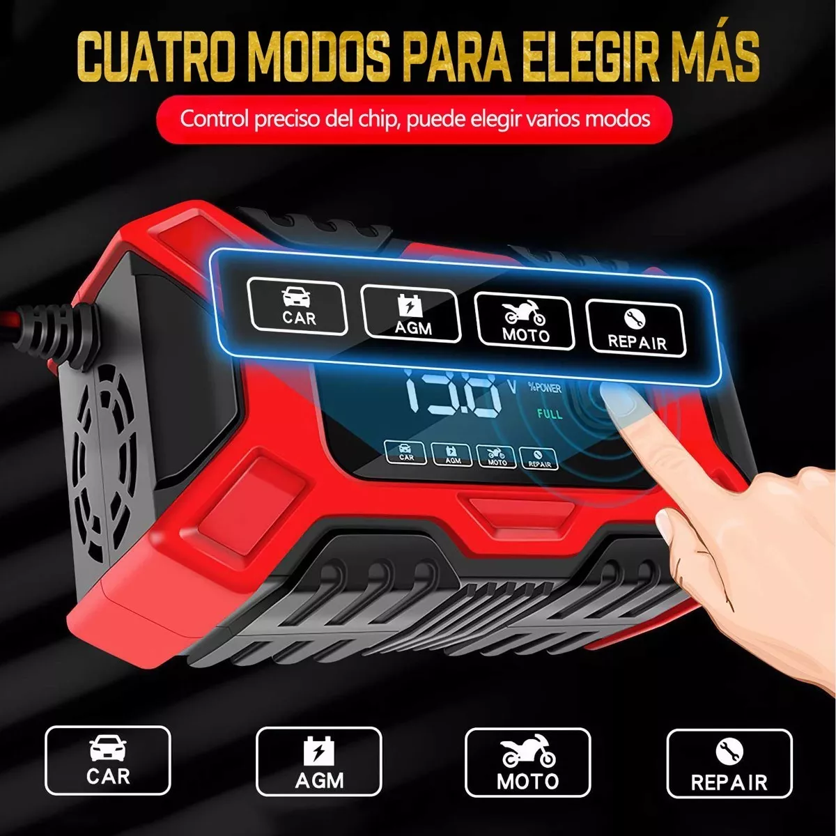 Foto 4 pulgar | Cargador Rápido para Batería de Coche 12v 6a Eo Safe Imports Esi-4335