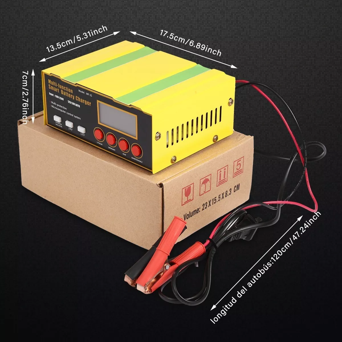 Foto 6 pulgar | Cargador De Batería Inteligente Y Automático De 12v/12a