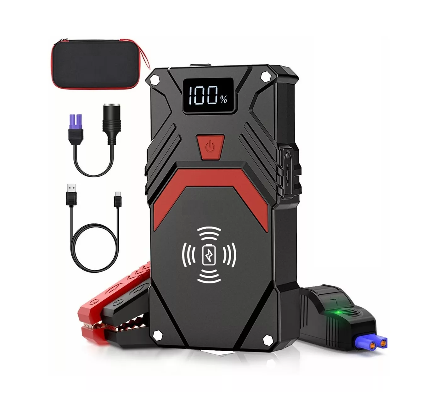 Foto 1 | Arrancador de Coche 2500 A 24000 Mah Belug para 8 Cilindros con Lcd color Negro