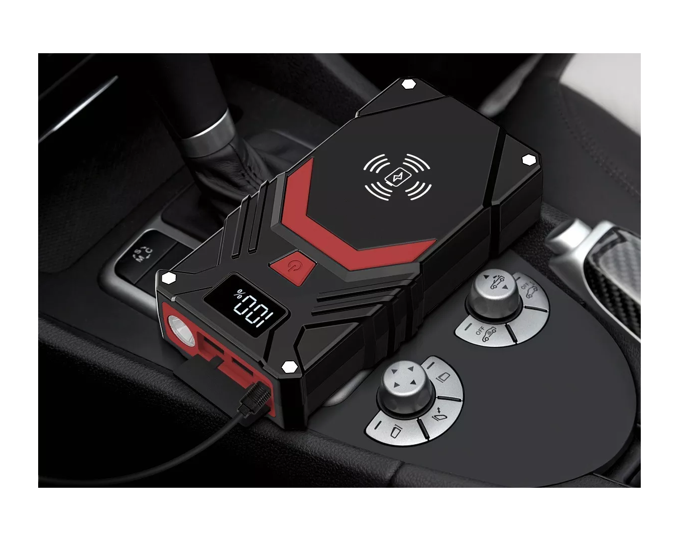 Foto 6 pulgar | Arrancador de Coche 2500 A 24000 Mah Belug para 8 Cilindros con Lcd color Negro