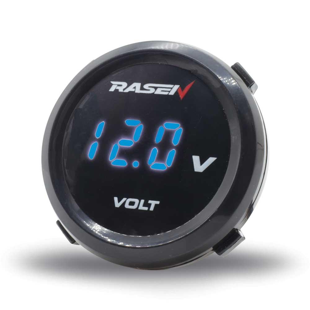 Cargador para Moto Rasen RS-GRL-12020 Azul con Voltímetro Redondo