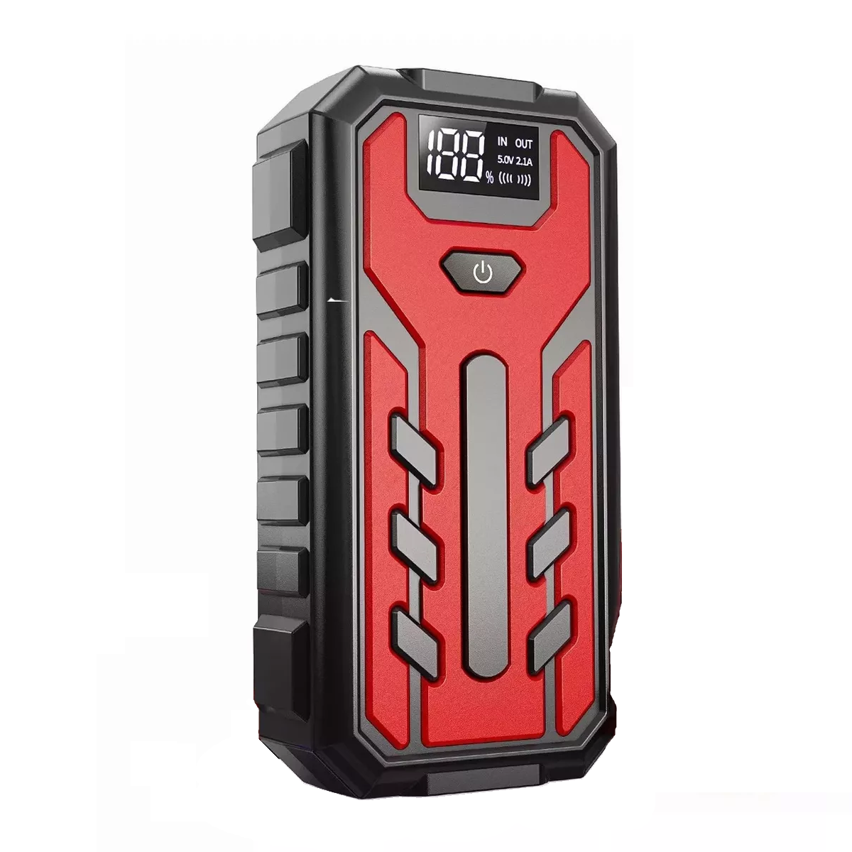 Arrancador De Baterias Auto Lcd Portátil 28000mah Para Coche Eo Safe Imports Esi-10165 Rojo