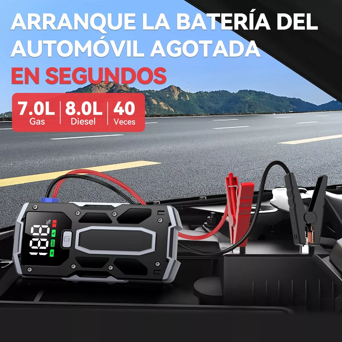 Foto 3 pulgar | Arrancador de Batería de Auto con Pantalla para 8 Cilindros Eo Safe Imports Esi-11744 Negro