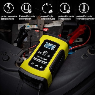 Foto 4 | Cargador De Batería De Auto 12v 6a Con Lcd Pantalla Ajuste Inteligente De Corriente Para Cargar Y Proteger La Batería