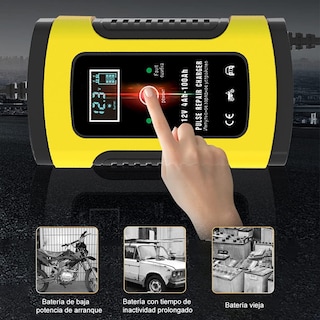 Foto 5 | Cargador De Batería De Auto 12v 6a Con Lcd Pantalla Ajuste Inteligente De Corriente Para Cargar Y Proteger La Batería