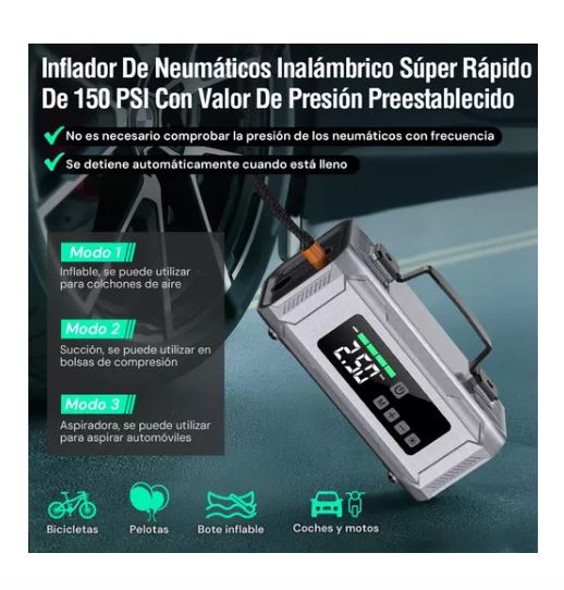 Foto 4 pulgar | Arrancador de Batería Portátil de Auto Wünd 6000a