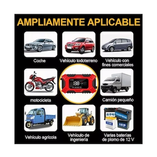 Foto 5 | Cargador Rápido para Batería De Coche 12 v 6a Rojo/negro
