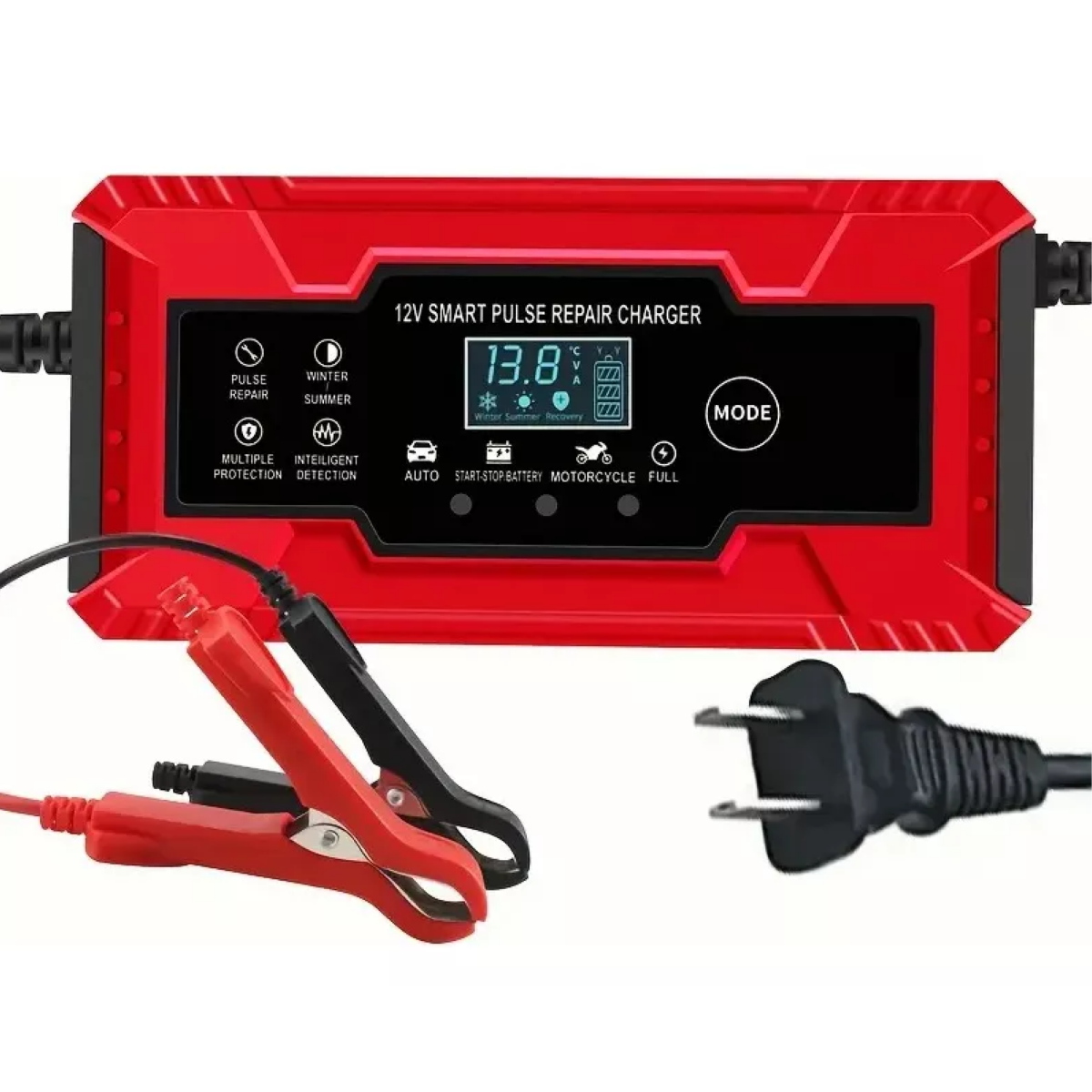 Foto 2 | Cargador De Batería Rápido Inteligente De 12v 8a Eo Safe Imports Esi-13663 Rojo