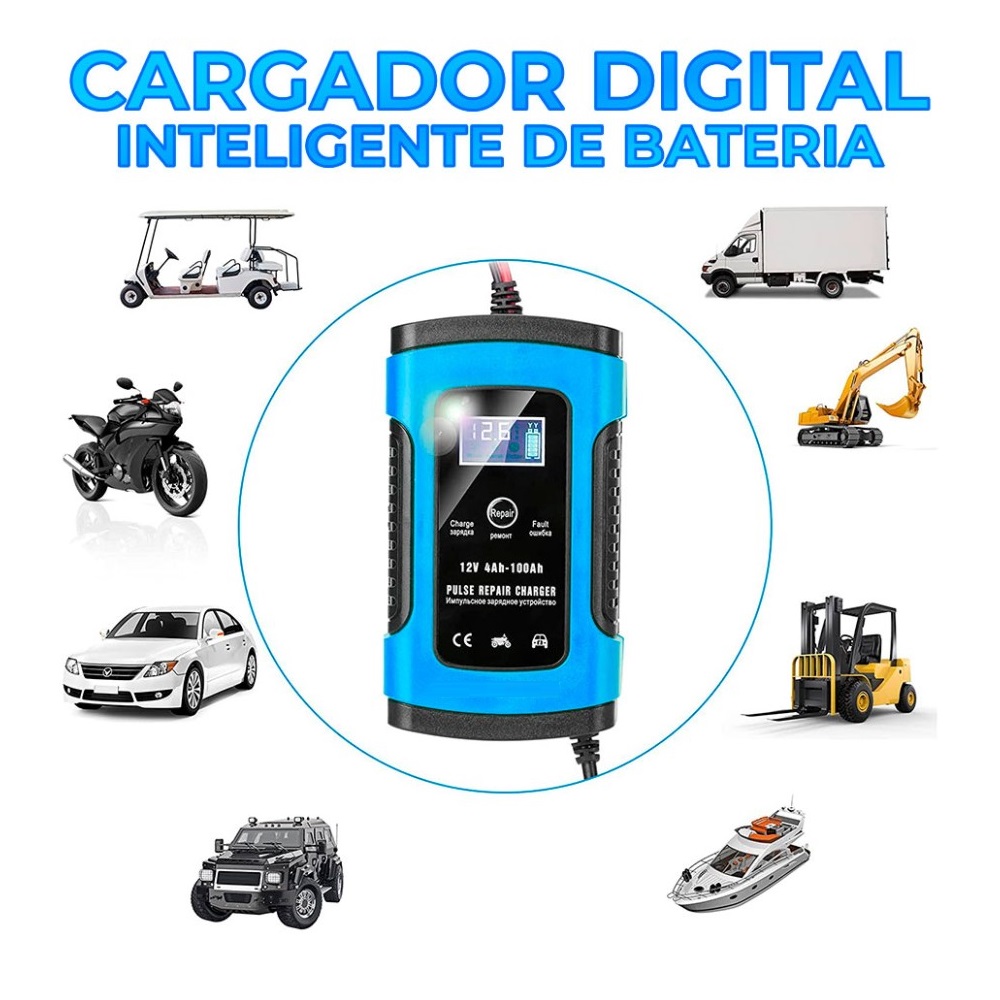 Foto 3 pulgar | Cargador Inteligente De Baterias Para Auto, Moto, Suv Yo Vehiculo Ligero 12v