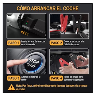 Foto 5 | Arrancador De Bateria De Auto Portátil 4000a Inflador 150psi Gris