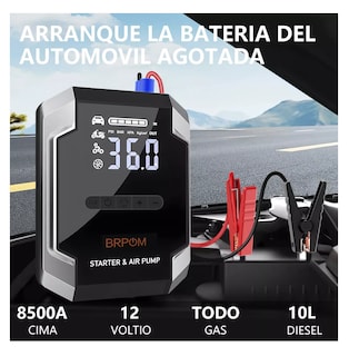 Foto 2 | Arrancador De Batería De Auto Con Compresor De Aire 150psi Negro