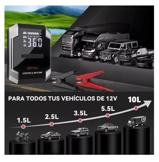 Foto 4 | Arrancador De Batería De Auto Con Compresor De Aire 150psi Negro