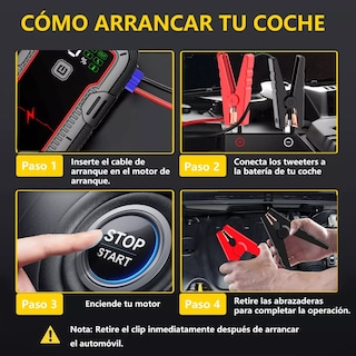 Foto 3 | Arrancador De Batería Para Coche Portátil Con Pantalla Eo Safe Imports Esi-18002 Multicolor