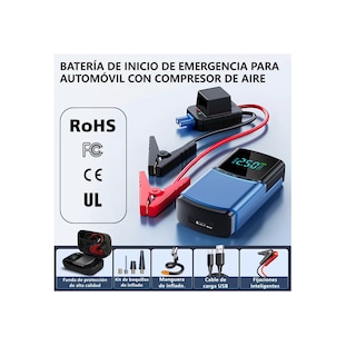 Foto 3 | Arrancador Cargador De Baterías Carro Autos Compresor Aire Eo Safe Imports Esi-18007 Multicolor
