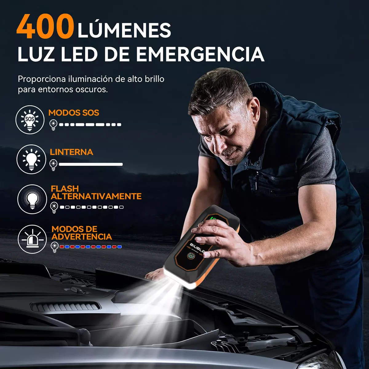 Foto 4 pulgar | Arrancador De Batería Seguridad Para Auto Y Moto Eo Safe Imports Esi-18003 Multicolor