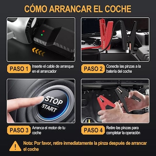 Foto 2 | Arrancador de Batería de Auto Inflador Eo Safe Imports ESI-18009 Gris