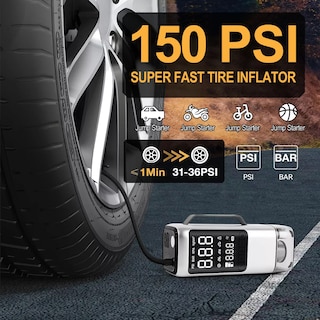 Foto 3 | Arrancador de Batería de Auto Inflador Eo Safe Imports ESI-18009 Gris