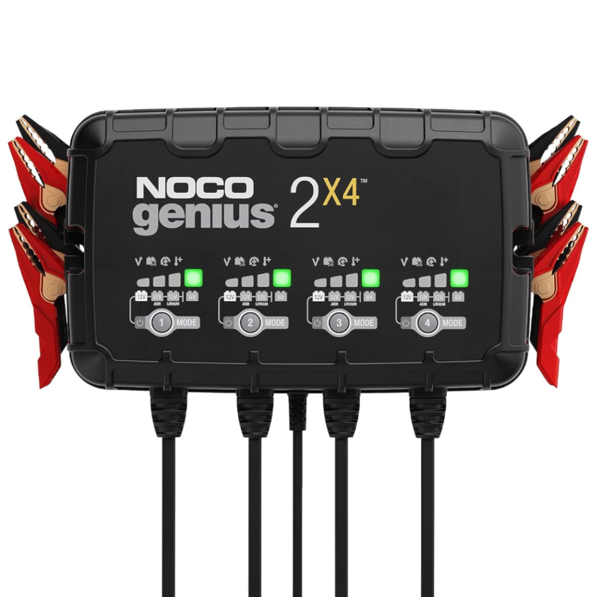 Cargador Baterías De Auto Noco Genius 2x4 8 Ampers 4 Bancos