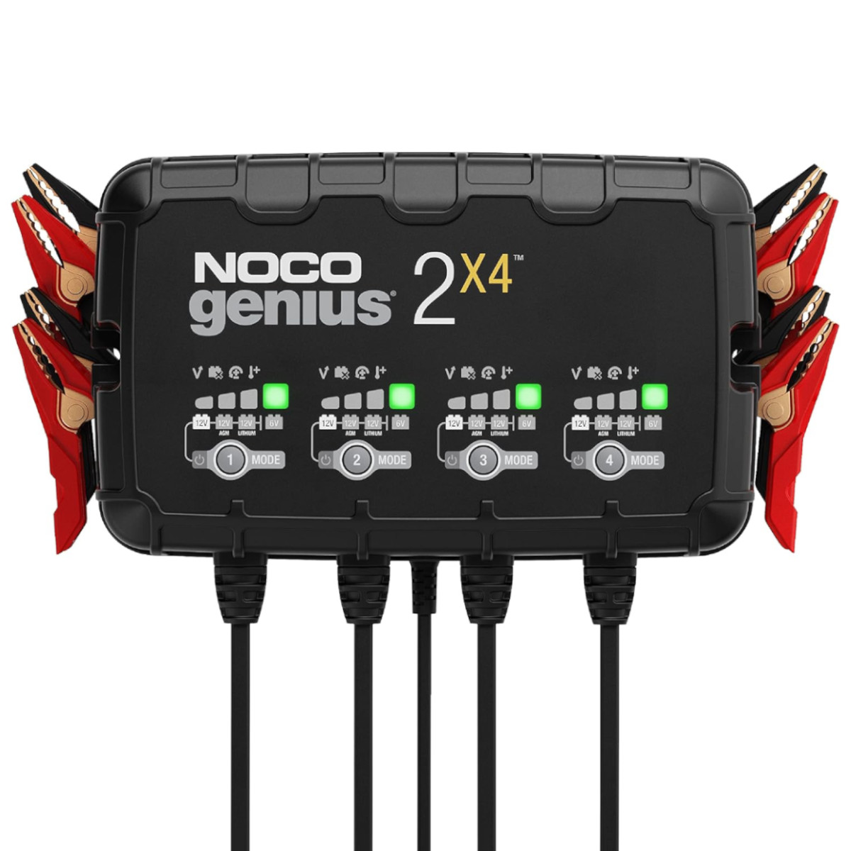 Cargador Baterías De Auto Noco Genius 2x4 8 Ampers 4 Bancos