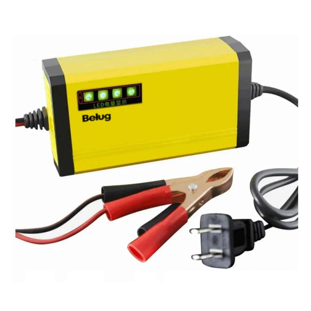 Foto 1 | Cargador De Batería De Auto Moto Automático Inteligente 12v, Amarillo Belug