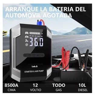 Foto 2 | Arrancador De Batería De Auto Lab.g Con Compresor De Aire 150psi Negro