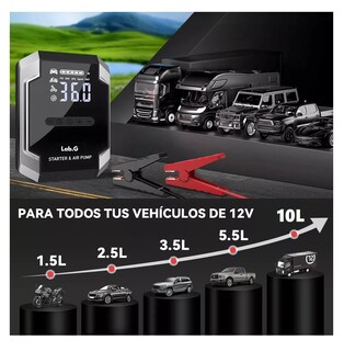 Foto 4 | Arrancador De Batería De Auto Lab.g Con Compresor De Aire 150psi Negro