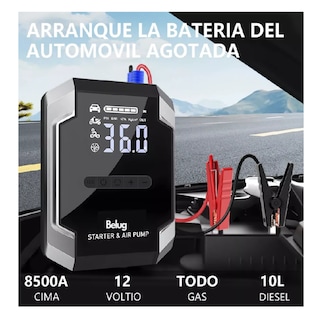 Foto 3 | Arrancador De Batería De Auto Con Compresor De Aire 150psi, Belug Negro