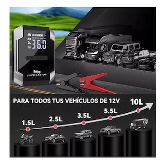 Foto 5 | Arrancador De Batería De Auto Con Compresor De Aire 150psi, Belug Negro
