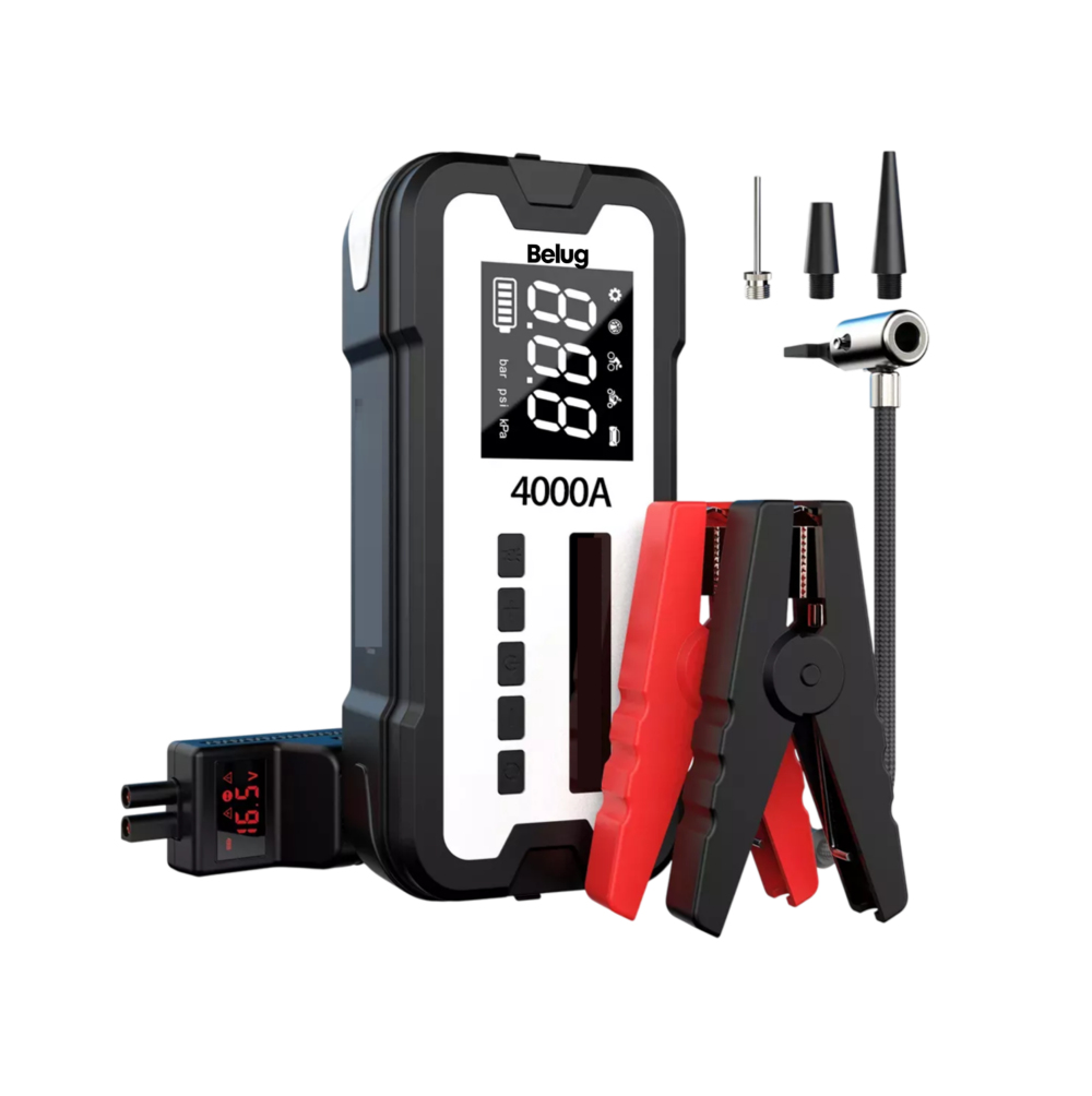 Foto 5 pulgar | Arrancador De Batería De Auto Inflador Rápido 150psi 4000a, Belug  Blanco/negro