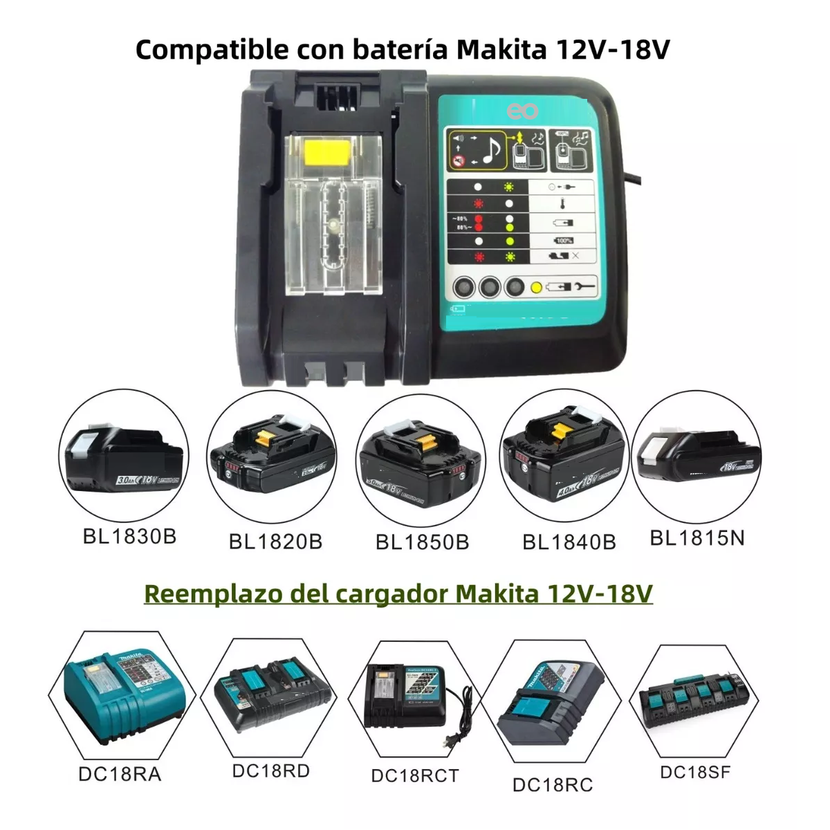 Foto 3 pulgar | Cargador Rápido para Batería  14.4v-18v Eo Safe Imports ESI-11813-1 Negro