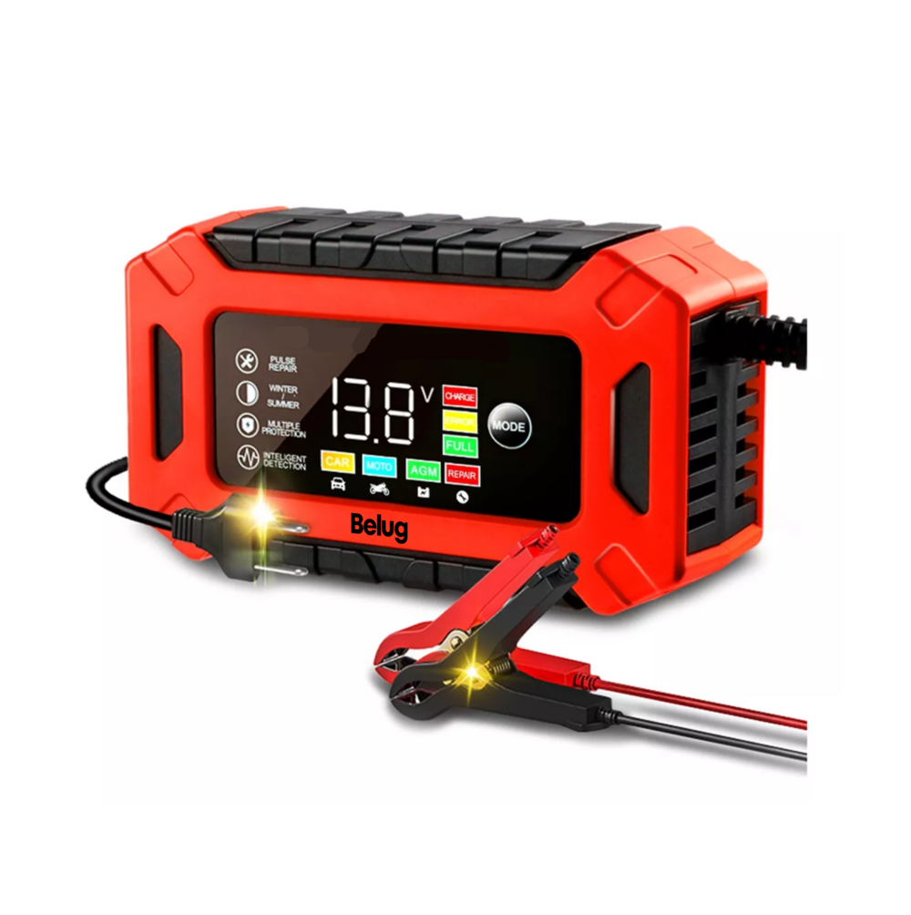Foto 1 | Cargador Rápido Para Inteligente Batería De Coche 12v 6a, Belug Rojo/negro