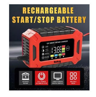 Foto 4 | Cargador Rápido Para Inteligente Batería De Coche 12v 6a, Belug Rojo/negro