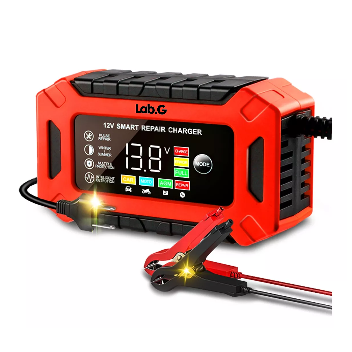 Foto 1 | Cargador Rápido Lab.g Para Inteligente Batería De Coche 12v 6a Rojo/negro