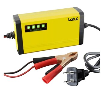 Foto 1 | Cargador De Batería De Auto Lab.g Moto Automático Inteligente 12v, Amarillo