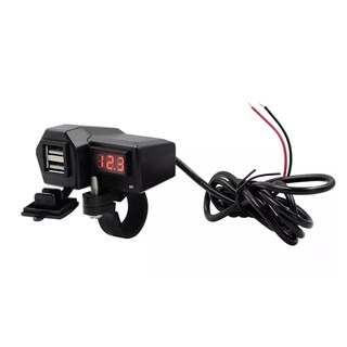 Foto 1 | Cargador De Celular Usb Con Pantalla De Voltaje Para Moto Eo Safe Imports Esi-18977 Negro