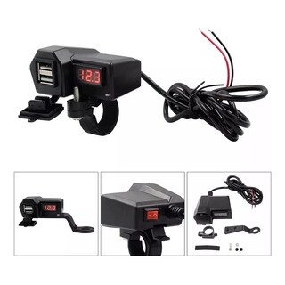 Foto 2 | Cargador De Celular Usb Con Pantalla De Voltaje Para Moto Eo Safe Imports Esi-18977 Negro