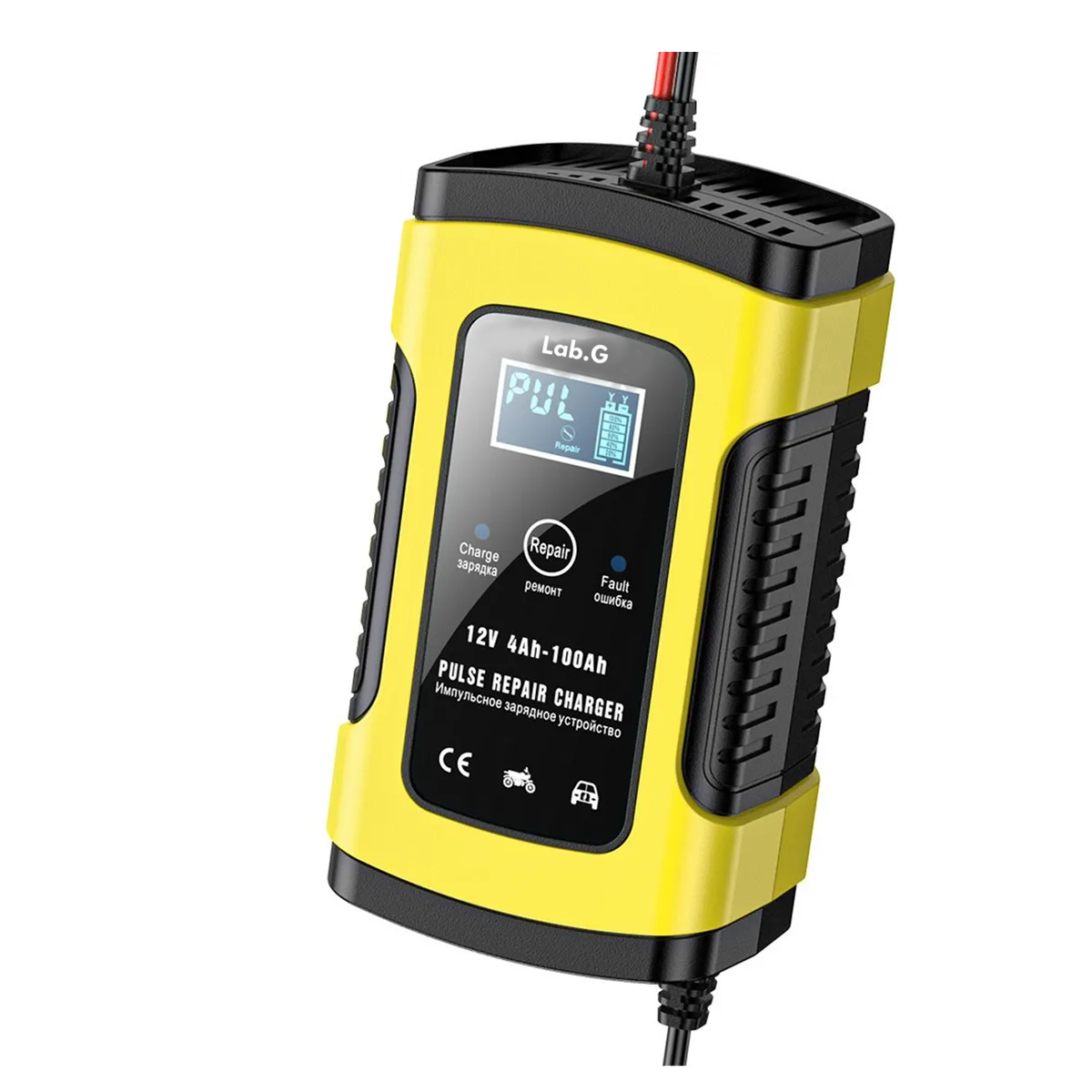 Mantenedor Y Cargador Inteligente Para Batería Lab.g Amarillo